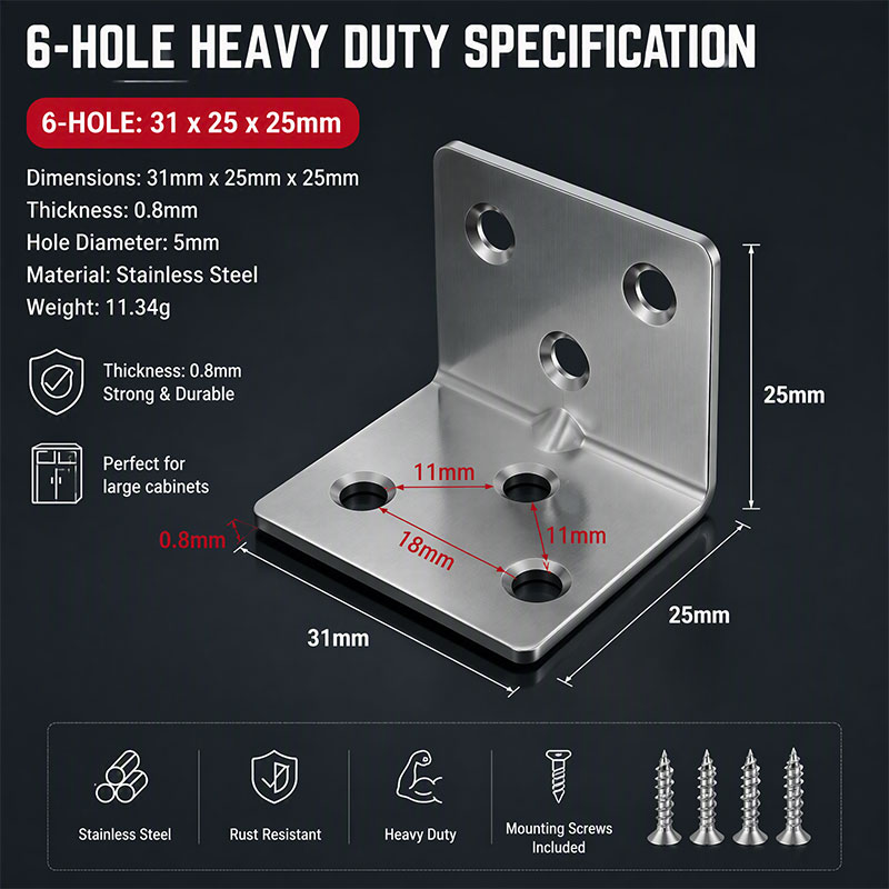 Cabinet Hinge Overlay - 90 Derece Dik Açı Sabitleyici Vidalı