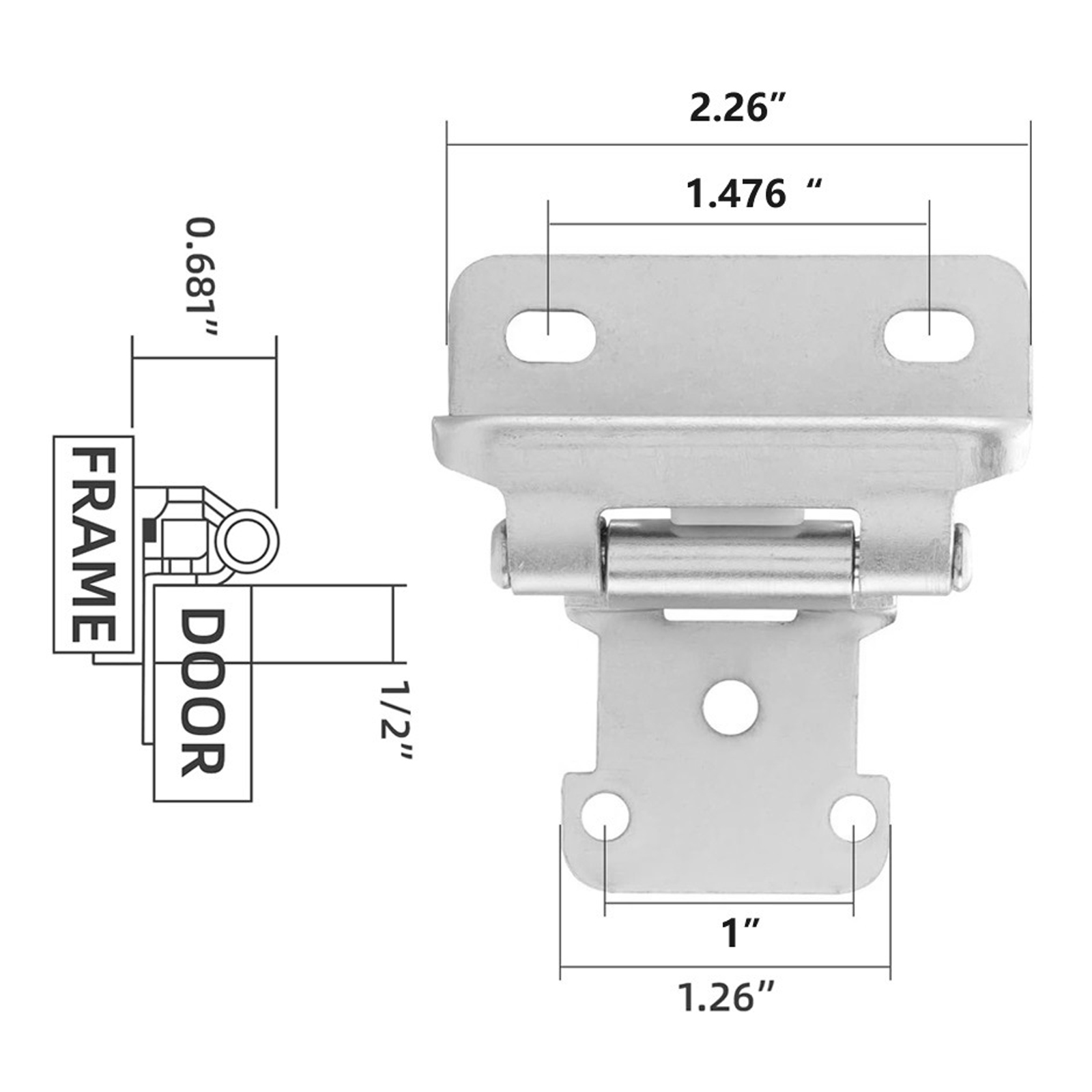 2 adet Metal kapı menteşesi w/ - Cabinet Hinge Overlay incelemesi ve fiyatı